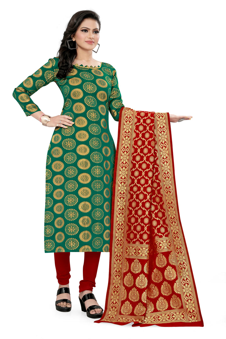 Stylish Banarasi Rama Silk Kurti Set | Perfect for Everyday Elegance