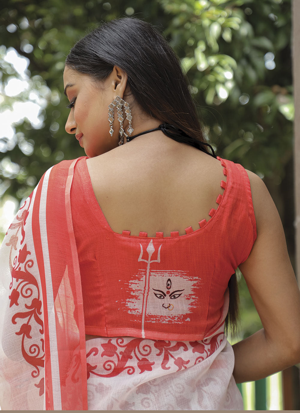 Linen Digital Printed Saree | Traditional Wedding & Festive Attire