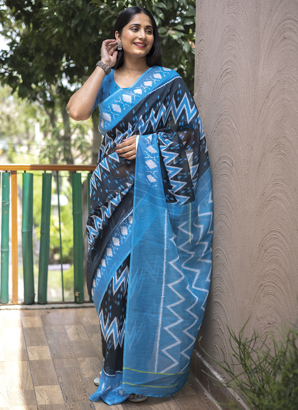 Linen Digital Printed Saree for Special Events | Elegant Festive Attire