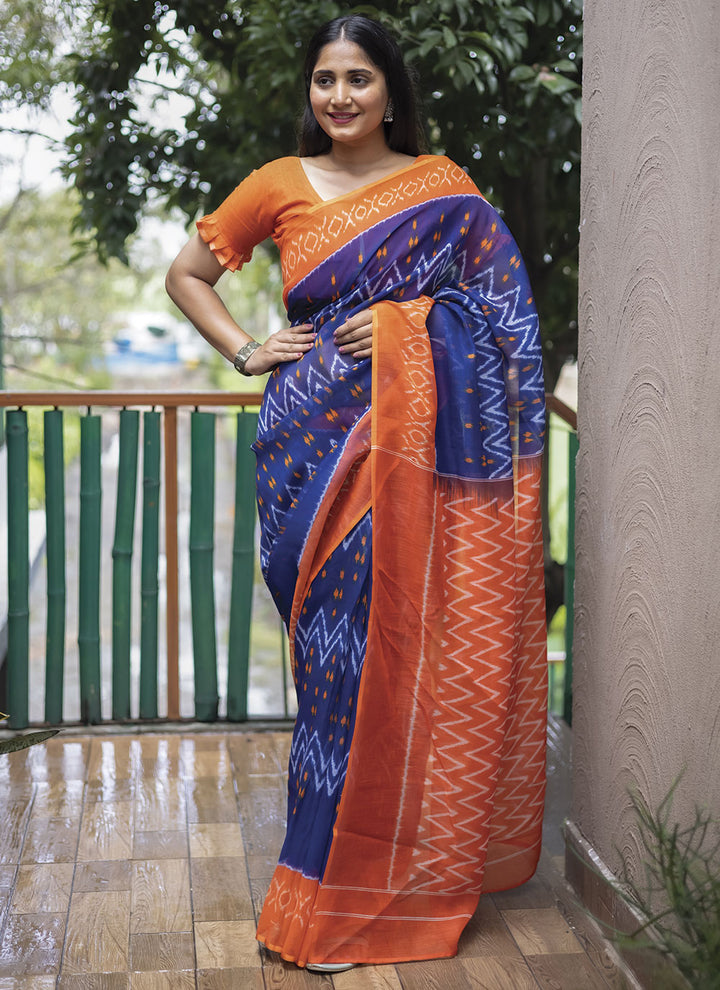 Linen Saree | Digital Printed for Special Events & Festive Occasions