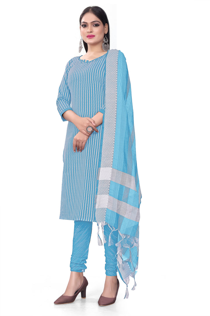 Charming Cotton Kurti Set | Knee-Length Top & Elegant Dupatta