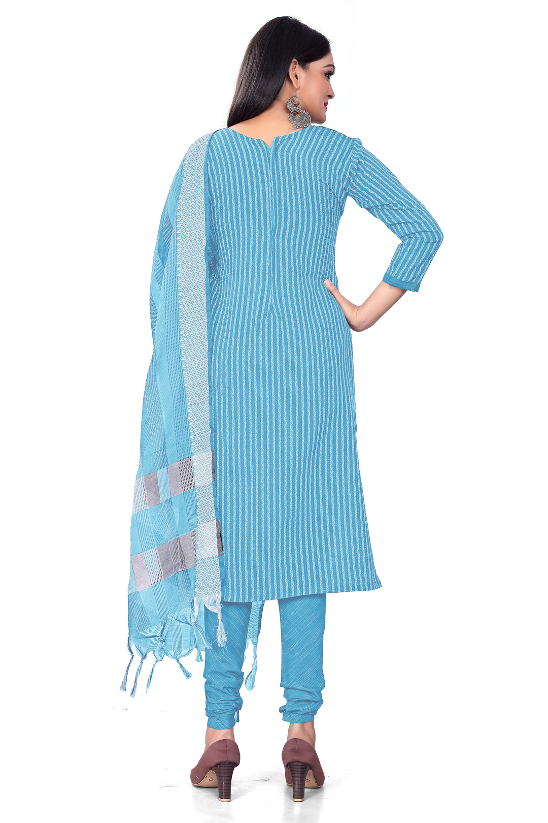 Charming Cotton Kurti Set | Knee-Length Top & Elegant Dupatta