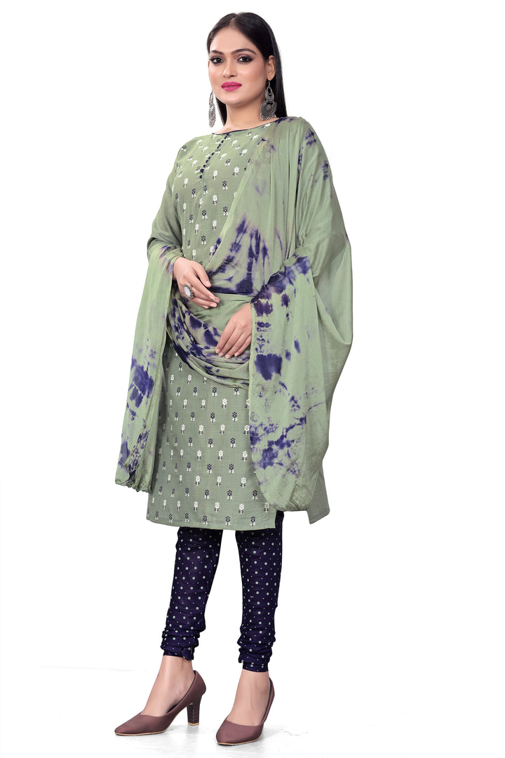 Stylish Cotton Slab Kurti Set | Knee-Length Design & Three-Quarter Sleeves