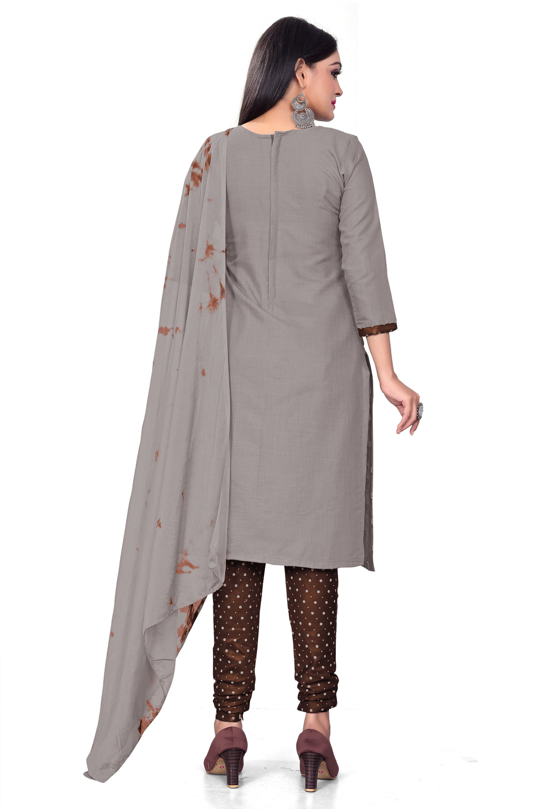 Stylish Cotton Slab Kurti Set | Knee-Length Design & Three-Quarter Sleeves