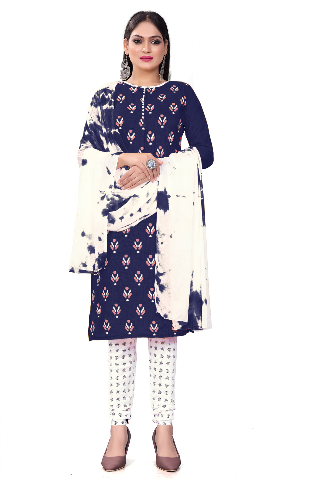 Exquisite Cotton Slab Kurti Set | Designer Prints & Elegant Dupatta