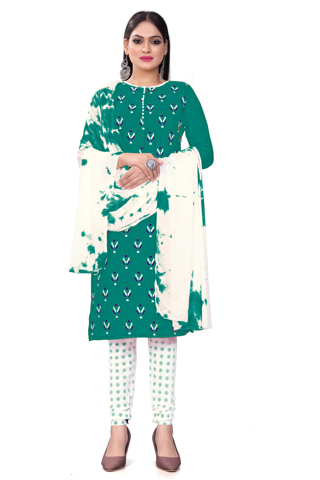 Exquisite Cotton Slab Kurti Set | Designer Prints & Elegant Dupatta