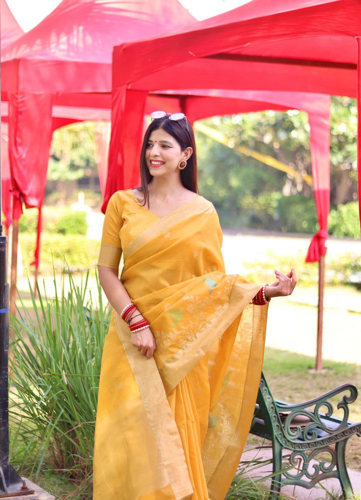 Designer Linen Saree with Heavy Jamdani Work | Perfect for Weddings & Festive Events