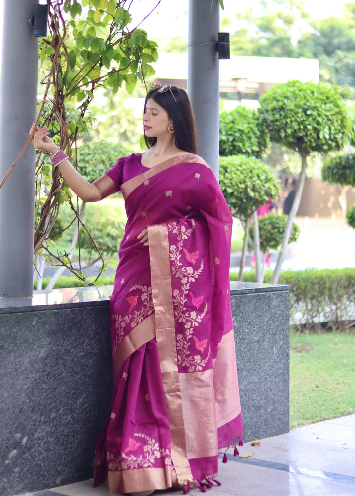 Designer Linen Saree with Heavy Jamdani Work | Perfect for Weddings & Festive Events