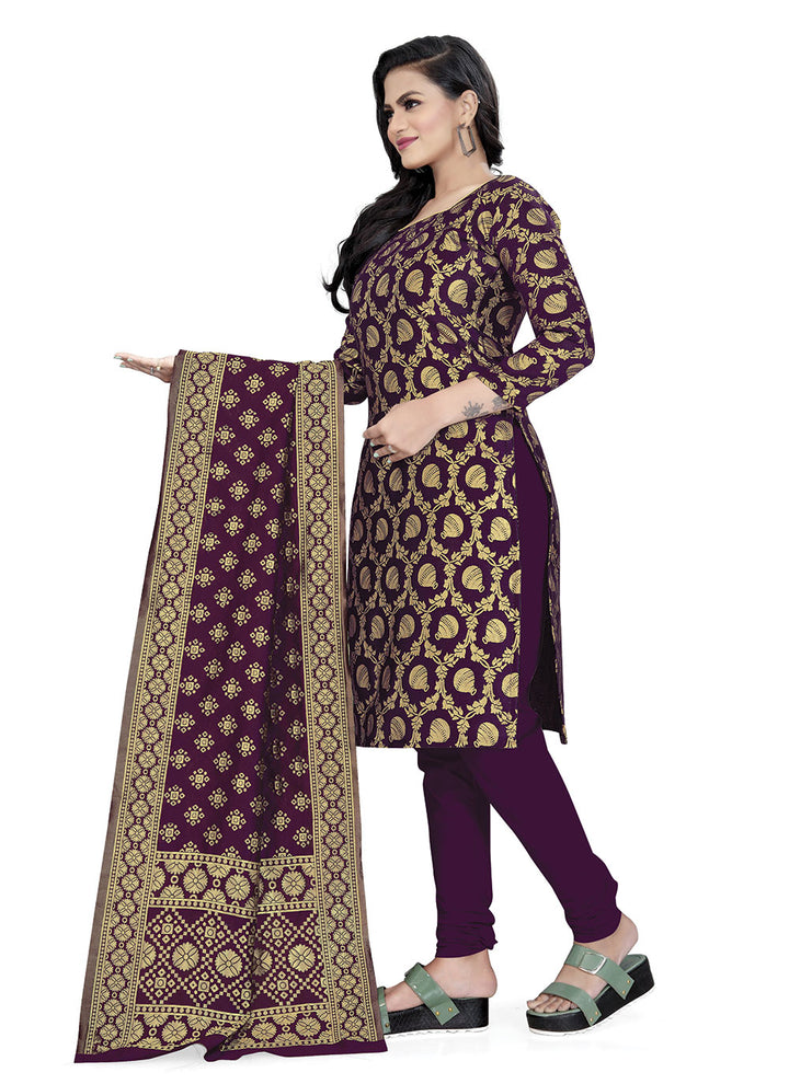 Modern Banarasi Silk Kurti Set | Woven Jacquard & Tafetta Bottom