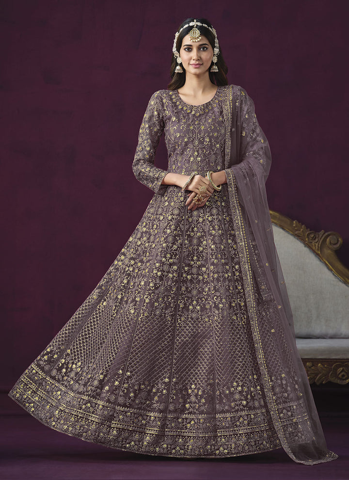 Attractive Anarkali Suit | Designer Embroidery Work with Santoon Bottom and Dupatta