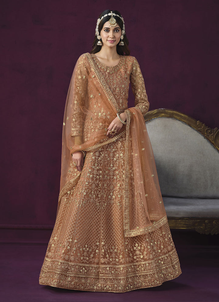 Attractive Anarkali Suit | Designer Embroidery Work with Santoon Bottom and Dupatta