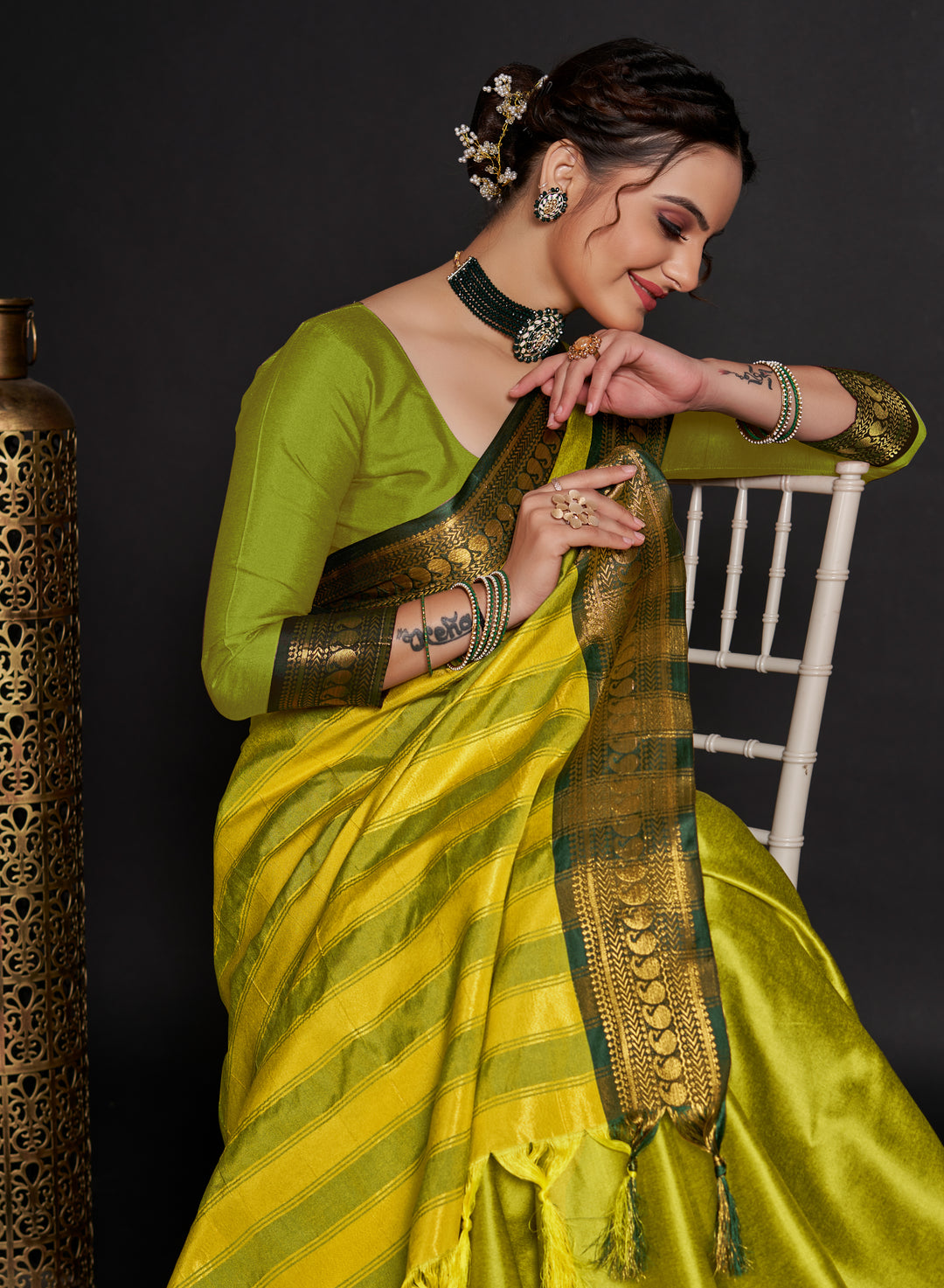 Lichi Soft Silk Saree | Weaving Jari Designer for Partywear