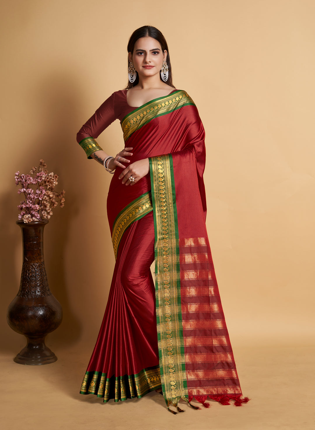 Lichi Soft Silk Saree | Weaving Jari Designer for Partywear