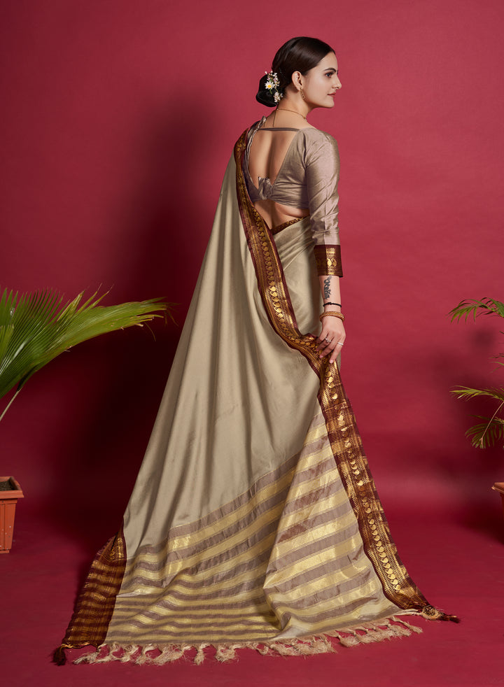 Lichi Soft Silk Saree | Weaving Jari Designer for Partywear