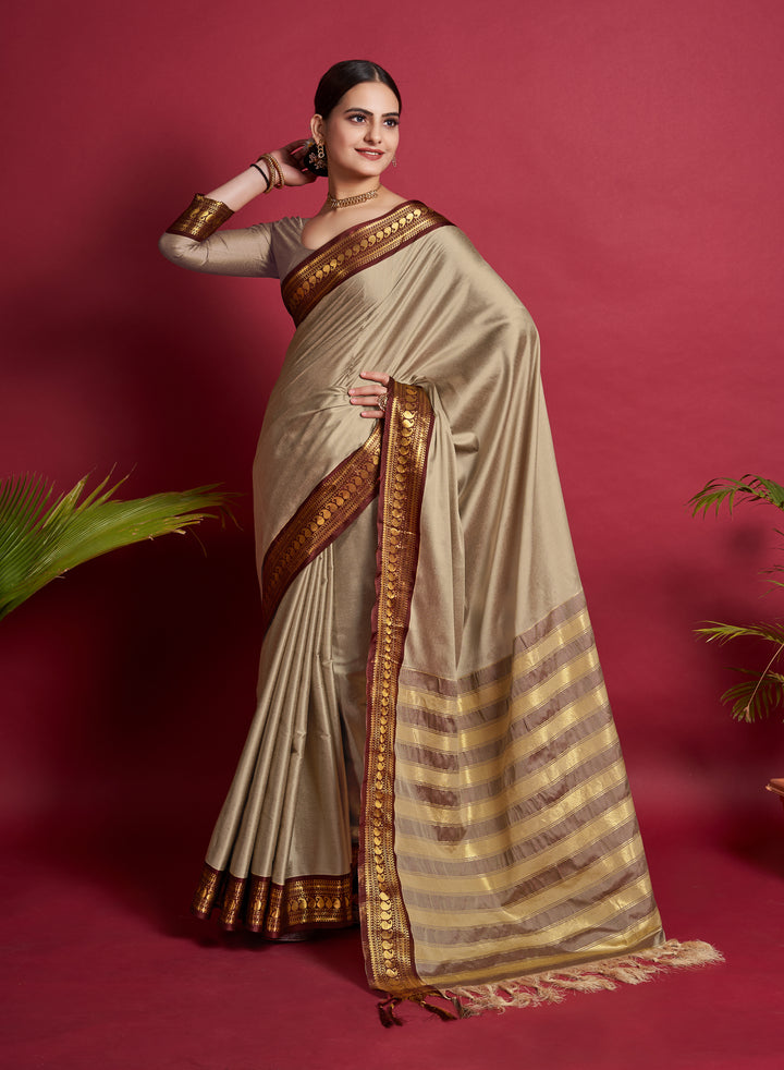 Lichi Soft Silk Saree | Weaving Jari Designer for Partywear