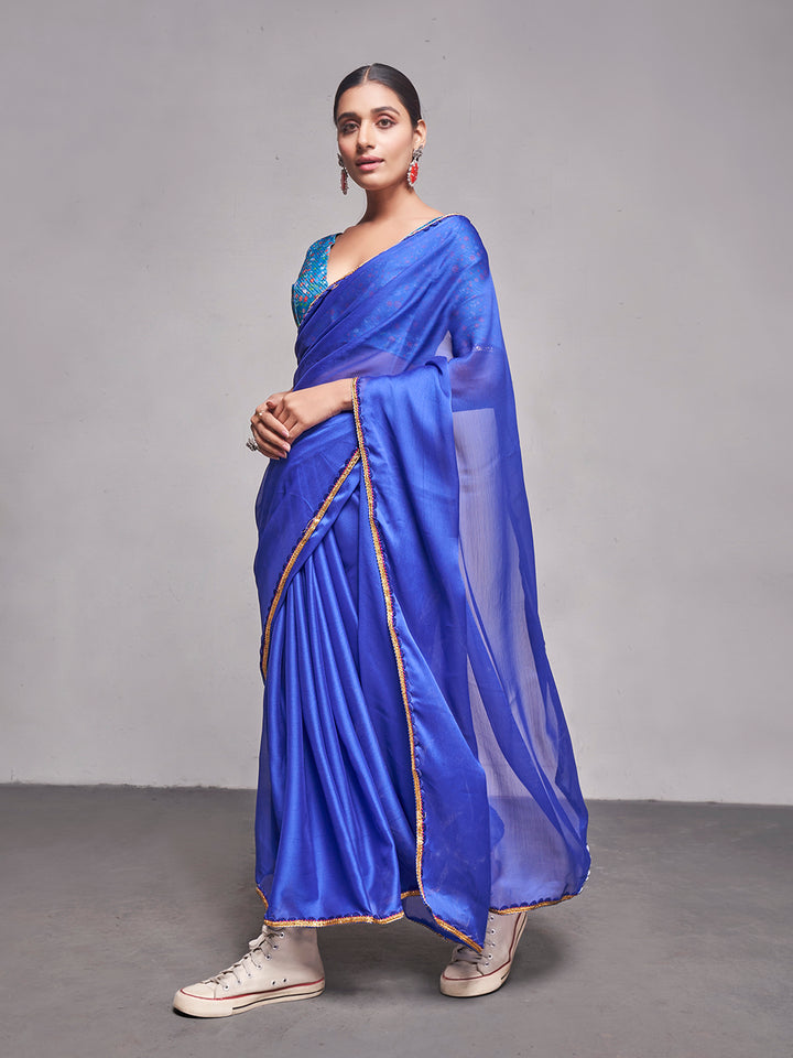 Designer Georgette Saree | Art-Silk Blouse | Perfect for Weddings & Events