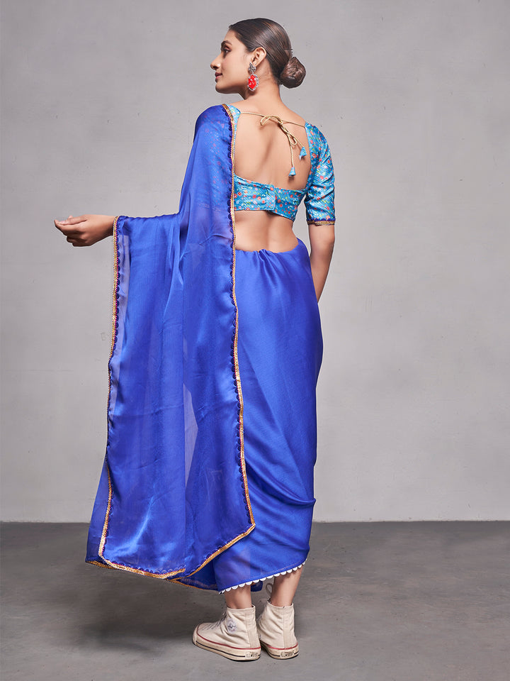 Designer Georgette Saree | Art-Silk Blouse | Perfect for Weddings & Events