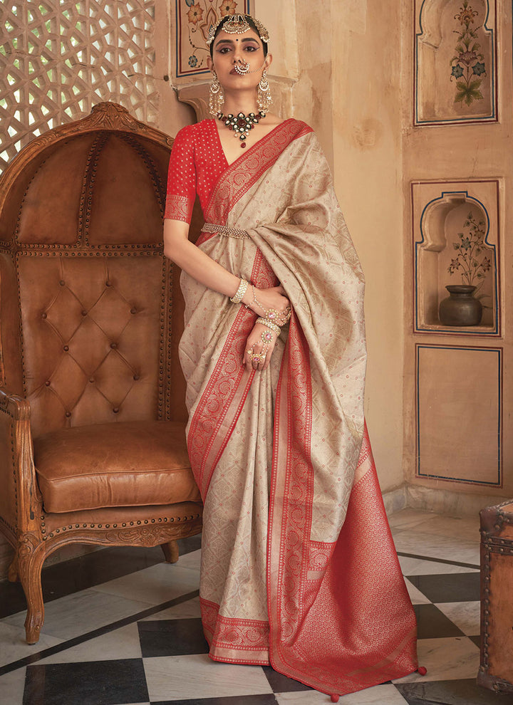 Banarasi Silk Saree with Weaving & Jari Work | Perfect for Weddings & Festive Occasions