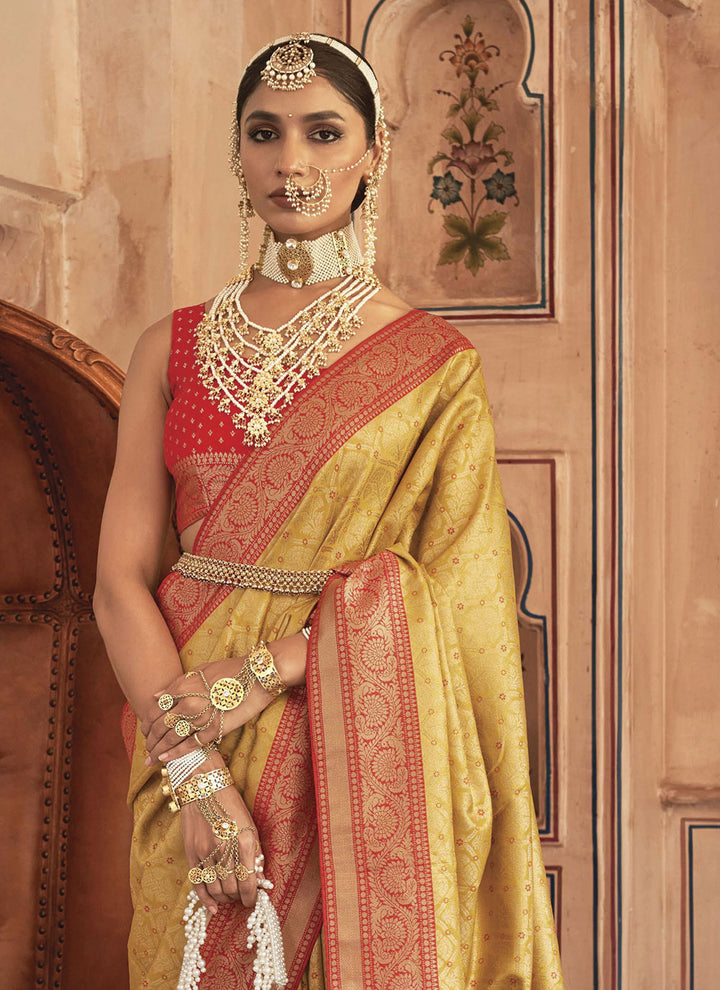 Banarasi Silk Saree with Weaving & Jari Work | Perfect for Weddings & Festive Occasions