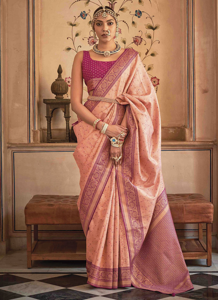 Banarasi Silk Saree with Weaving & Jari Work | Perfect for Weddings & Festive Occasions