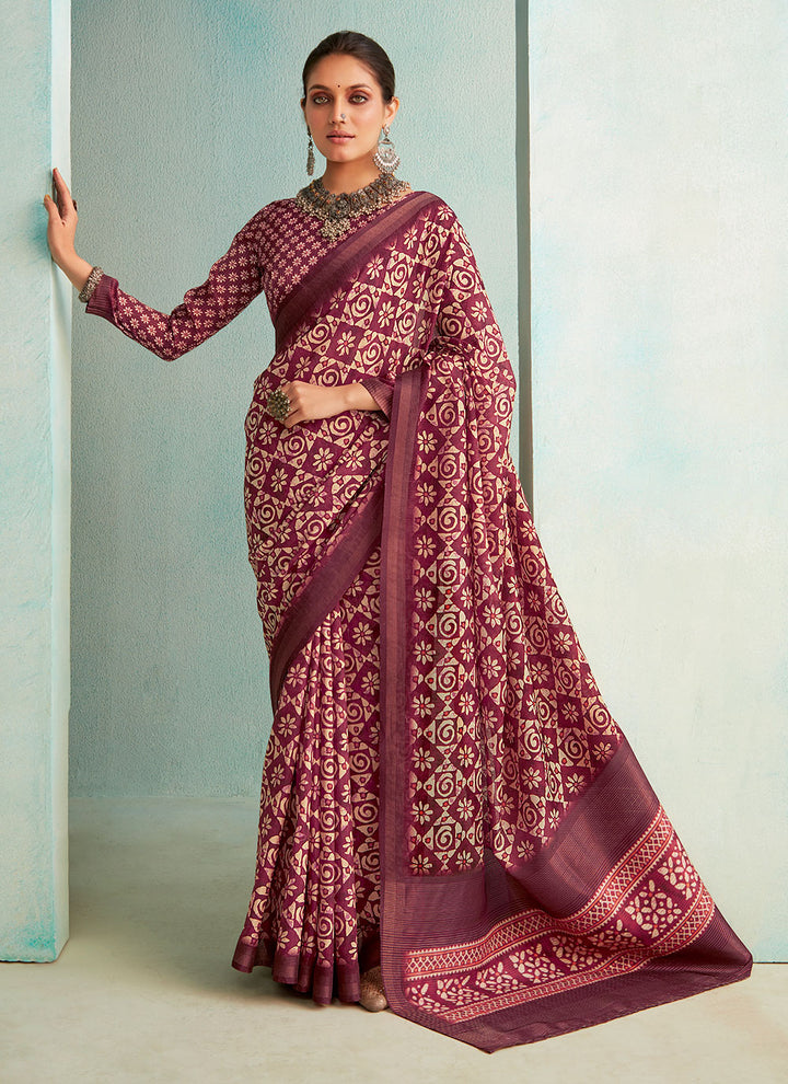 Jute-Silk Saree with Designer Weaving-Jari Border | Special Event Elegance