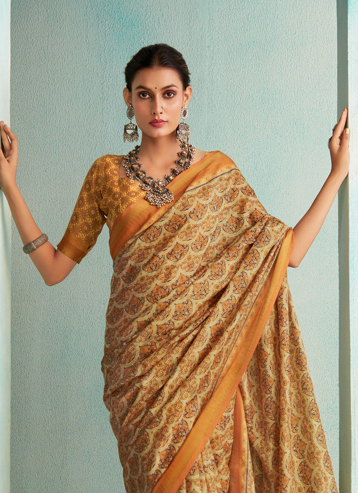 Elegant Jute-Silk Saree | Designer Weaving-Jari Border for Occasions