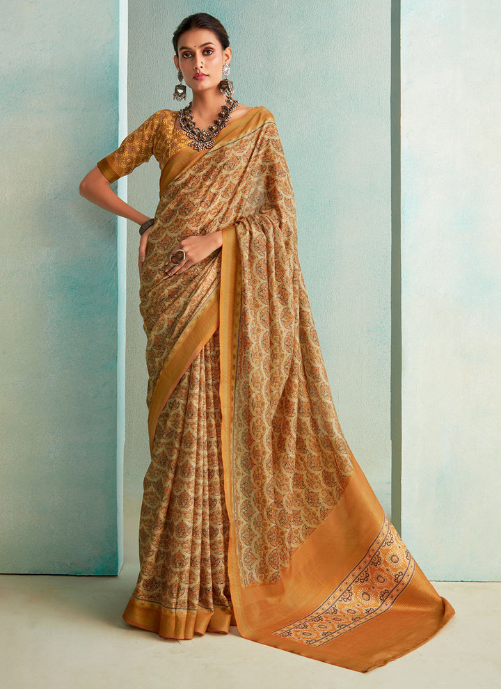 Elegant Jute-Silk Saree | Designer Weaving-Jari Border for Occasions