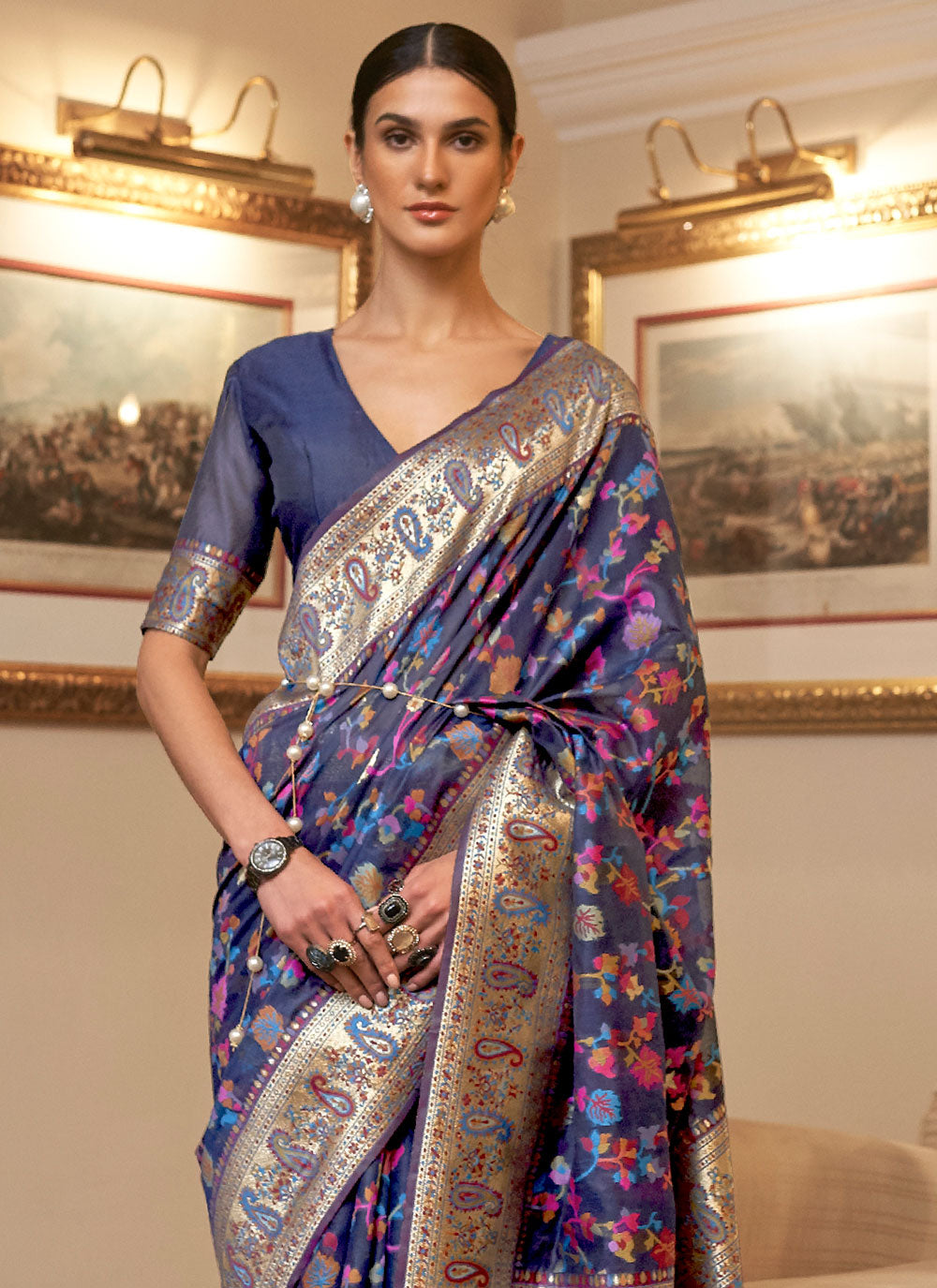 Handloom Silk Saree with Designer Weaving | Perfect for Weddings & Festive Events