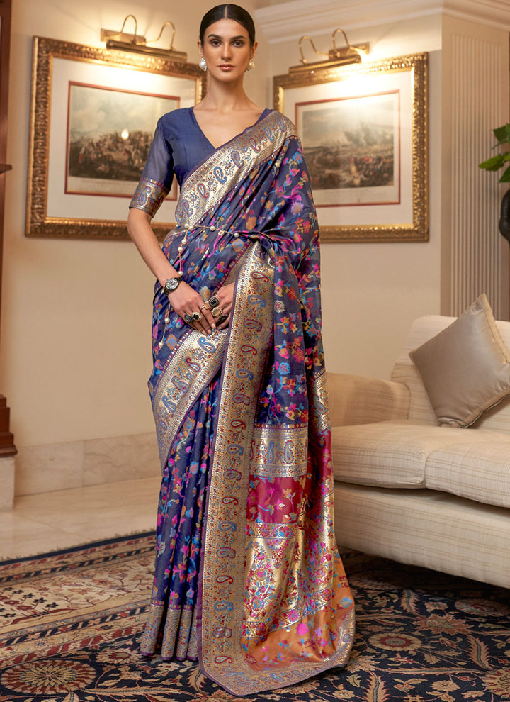 Handloom Silk Saree with Designer Weaving | Perfect for Weddings & Festive Events