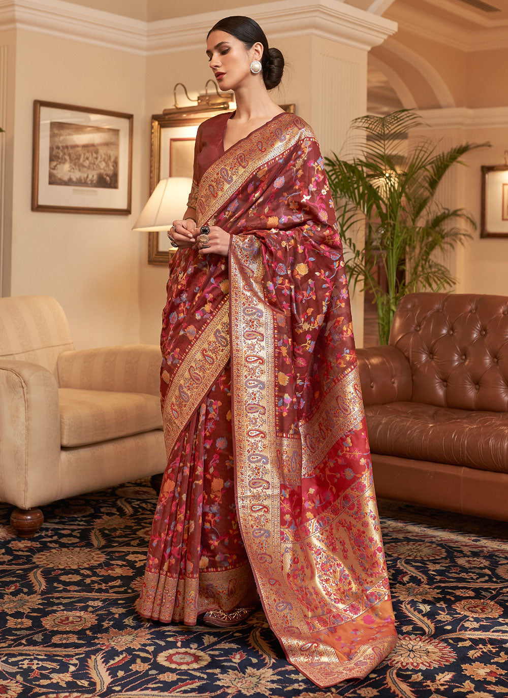 Handloom Silk Saree with Designer Weaving | Perfect for Weddings & Festive Events