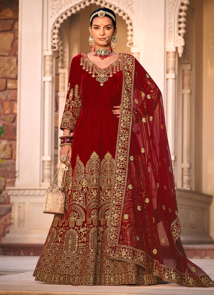 Designer Velvet Anarkali Suits | Royal Ethnic Wear for Women