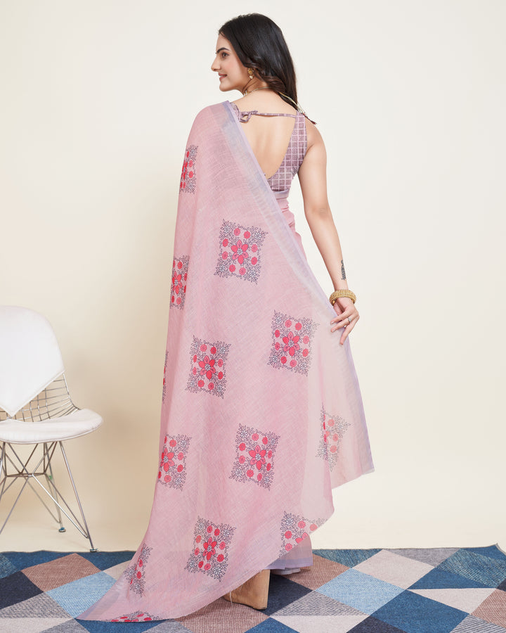 Designer-Printed Cotton Saree for Special Events | Elegant Festive Attire