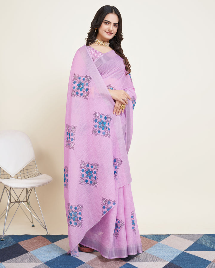 Designer-Printed Cotton Saree for Special Events | Elegant Festive Attire