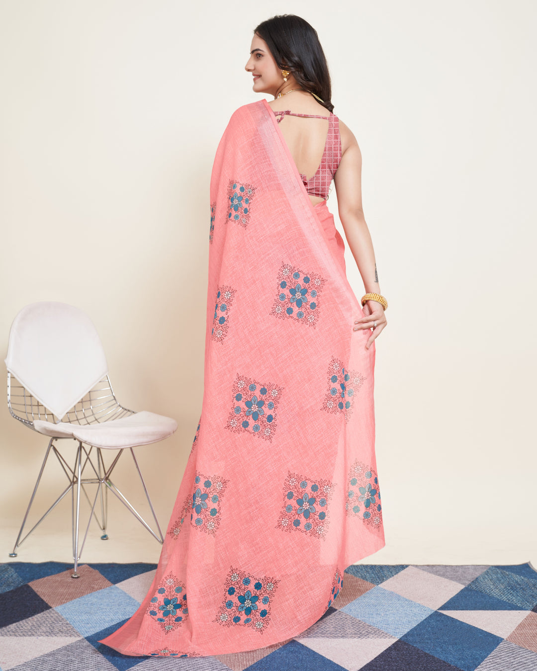 Designer-Printed Cotton Saree for Special Events | Elegant Festive Attire