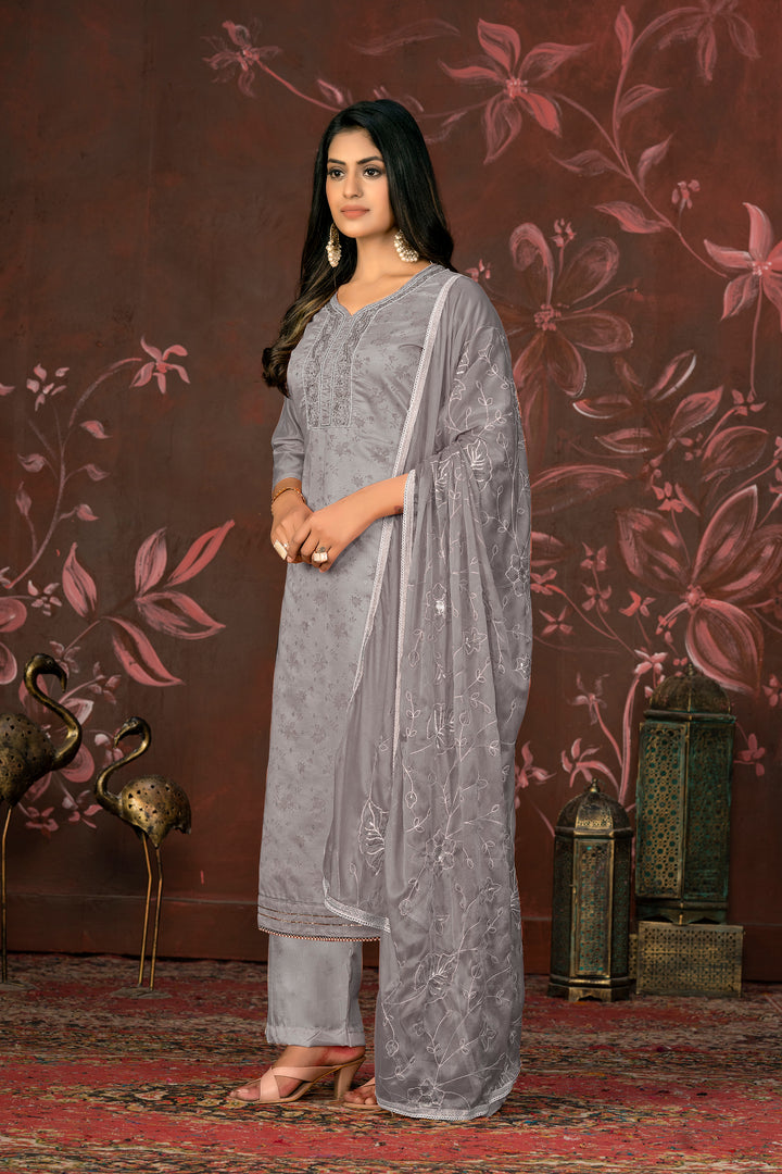 Premium Modal Butti | Stylish Handwork Suit with Organza and Santoon Combo