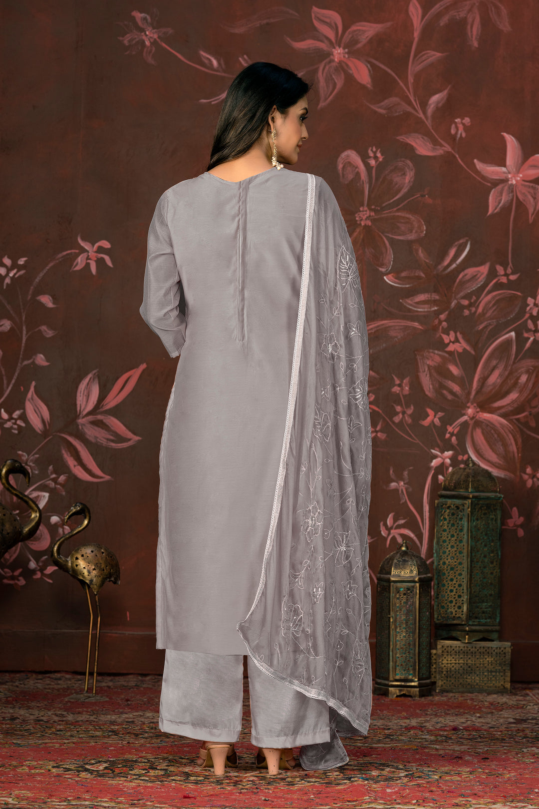 Premium Modal Butti | Stylish Handwork Suit with Organza and Santoon Combo