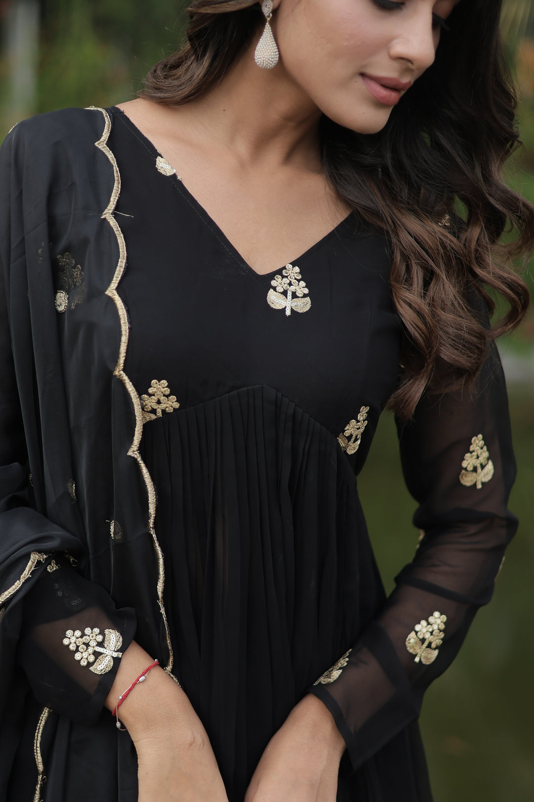 Elegant Party Wear Suit | Stunning Embroidery with Dupatta & Bottom