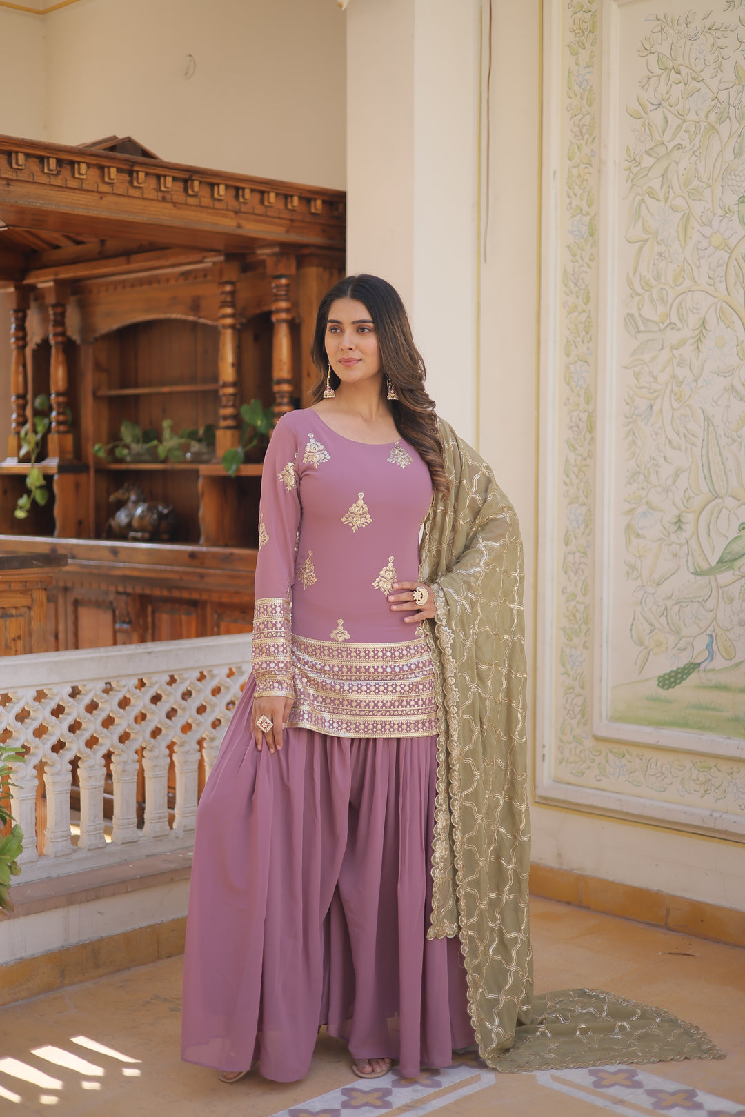 Party Wear Faux Georgette Suit | Designer Embroidery with Dupatta