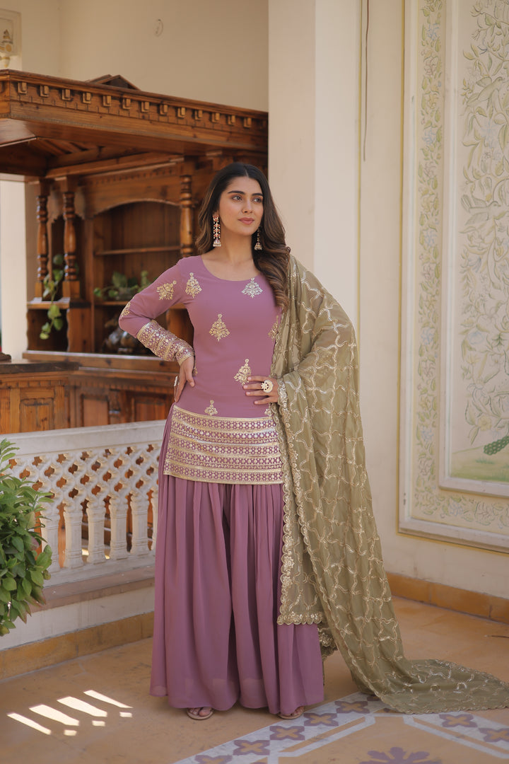 Party Wear Faux Georgette Suit | Designer Embroidery with Dupatta