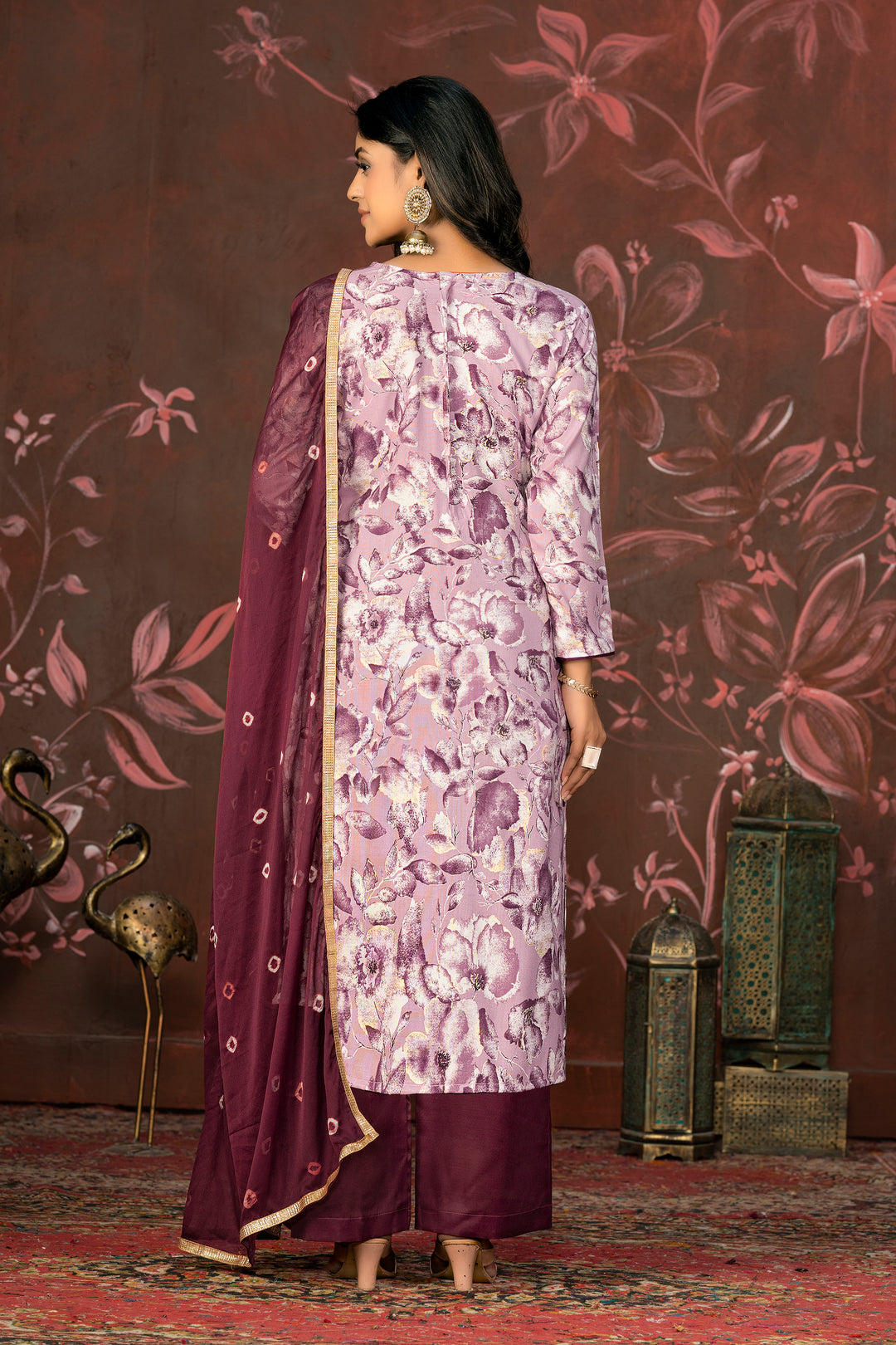 Wevon Designer Suit | Fine Jam Cotton Top with Organza Dupatta