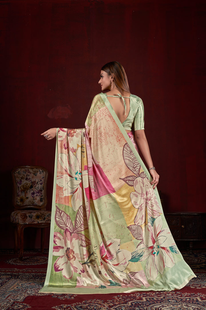 Designer Digital Printed Crepe Soft Silk Saree | Perfect for Weddings & Events