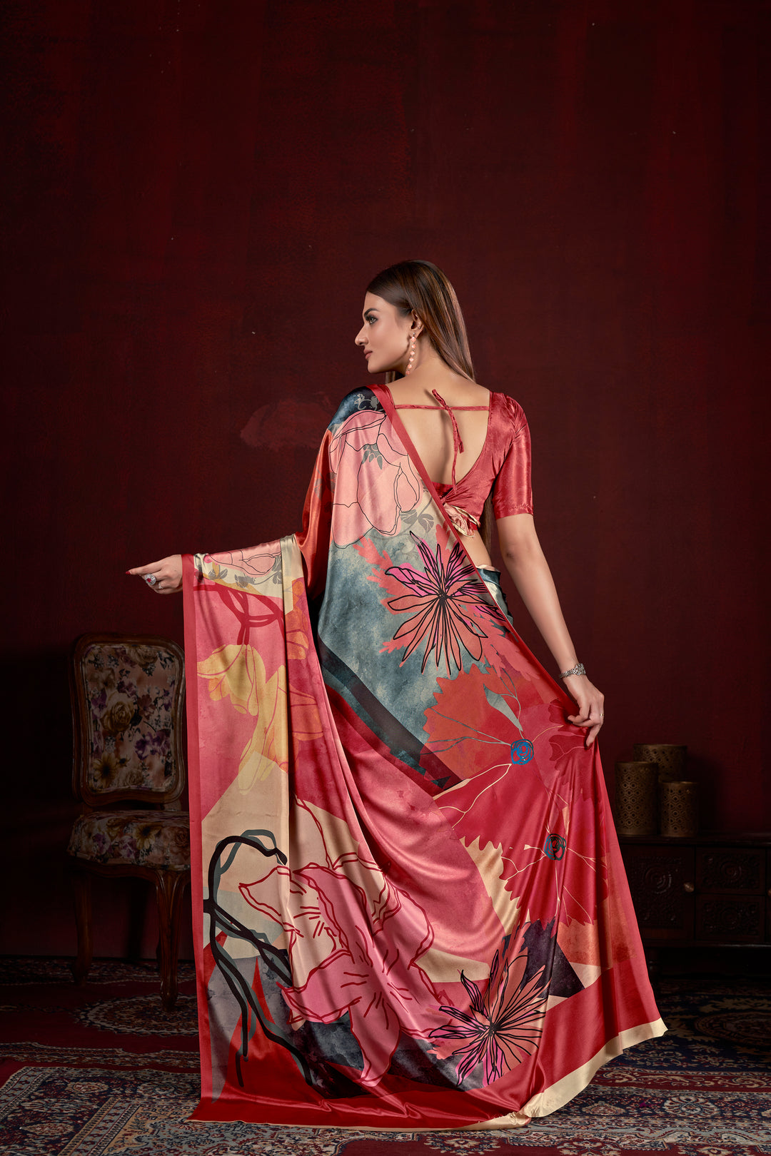 Designer Digital Printed Crepe Soft Silk Saree | Wedding & Party Essential