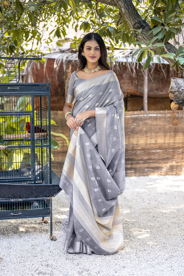 Soft Silk Saree with Woven Butti | Perfect for Weddings and Special Events