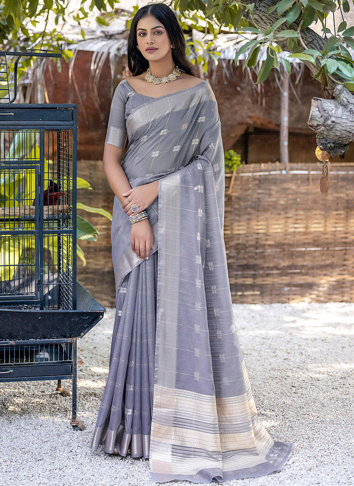 Soft Silk Saree with Woven Butti | Perfect for Weddings and Special Events