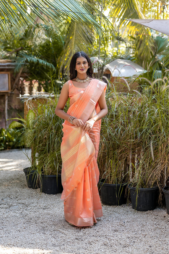 Soft Silk Saree with Woven Butti | Perfect for Weddings and Special Events