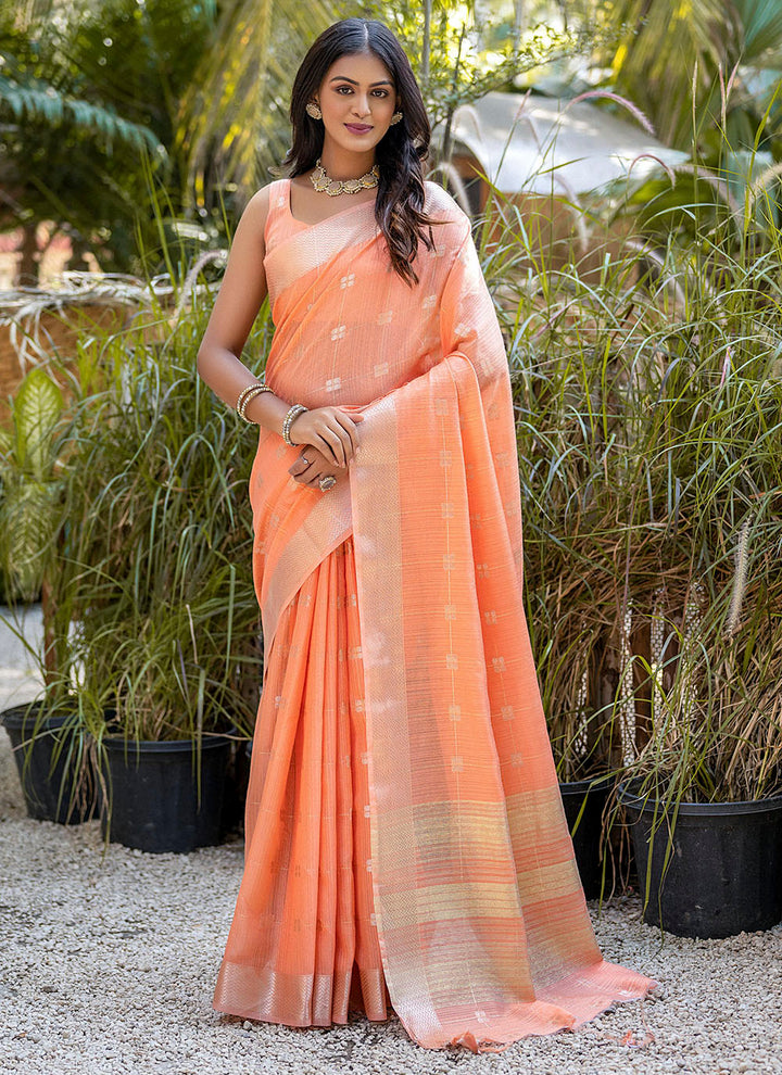 Soft Silk Saree with Woven Butti | Perfect for Weddings and Special Events