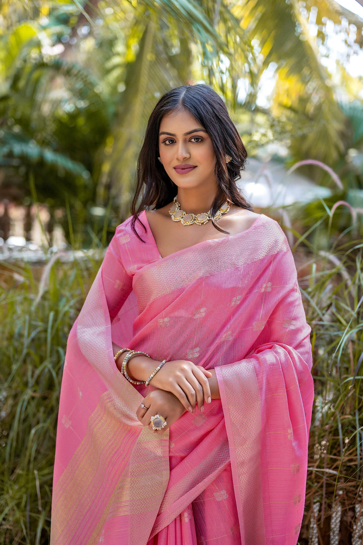 Soft Silk Saree with Woven Butti | Perfect for Weddings and Special Events