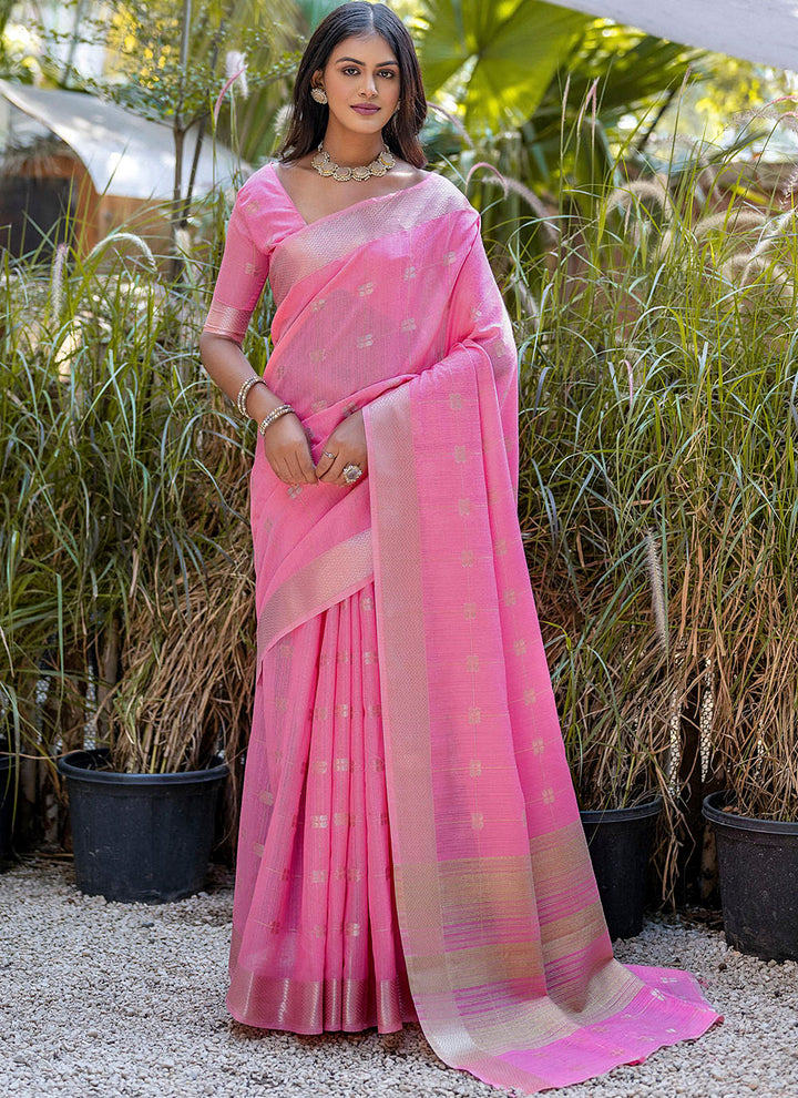 Soft Silk Saree with Woven Butti | Perfect for Weddings and Special Events