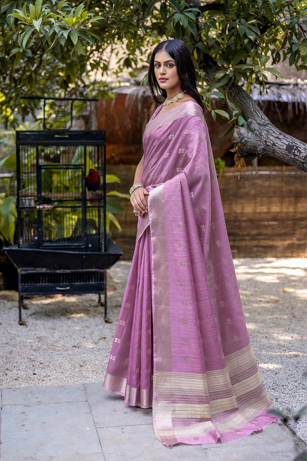 Soft Silk Saree with Woven Butti | Perfect for Weddings and Special Events