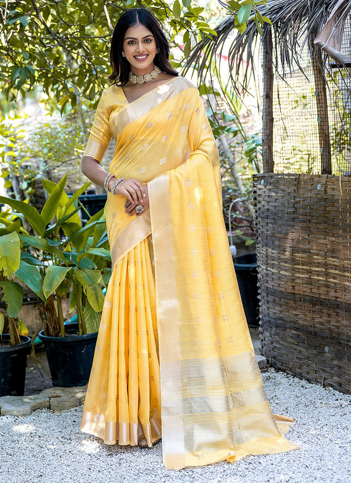 Soft Silk Saree with Woven Butti | Perfect for Weddings and Special Events